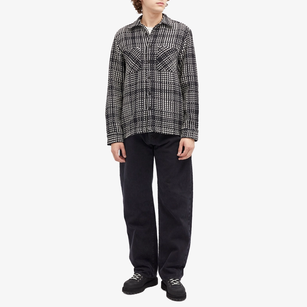 Wax London Men's Whiting Twin Weave Overshirt Black